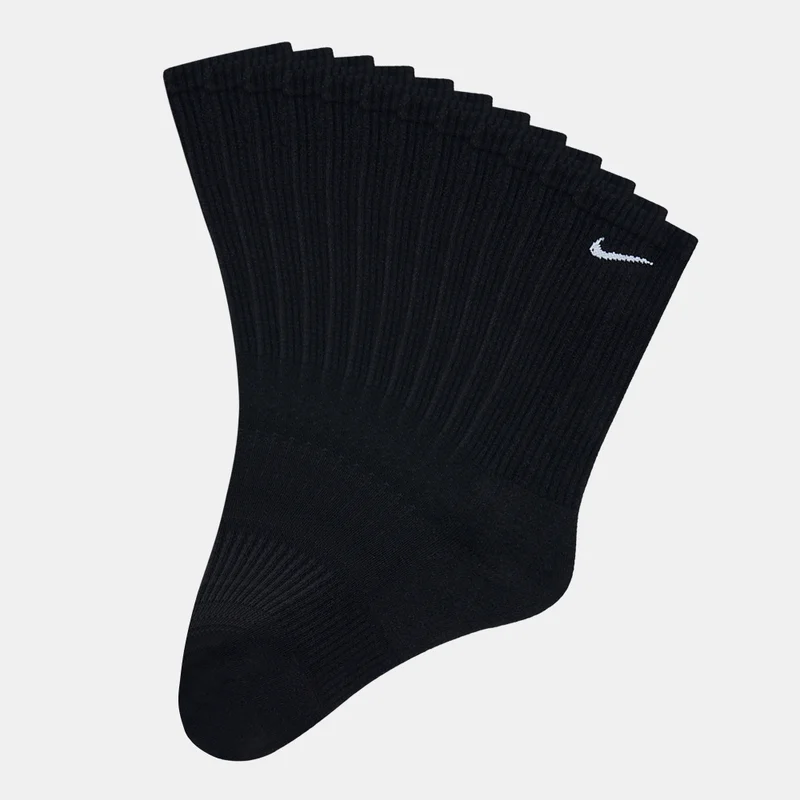 Nike Black Men's Everyday Cushioned Training Crew Socks (6 Pack)  | Best Price UAE
